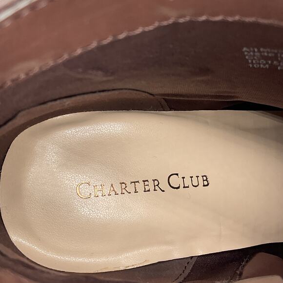 NEW Charter Club Women’s Ulyssa Pointed Toe Stiletto Dress Booties Brown Sz 10M - Picture 6 of 10